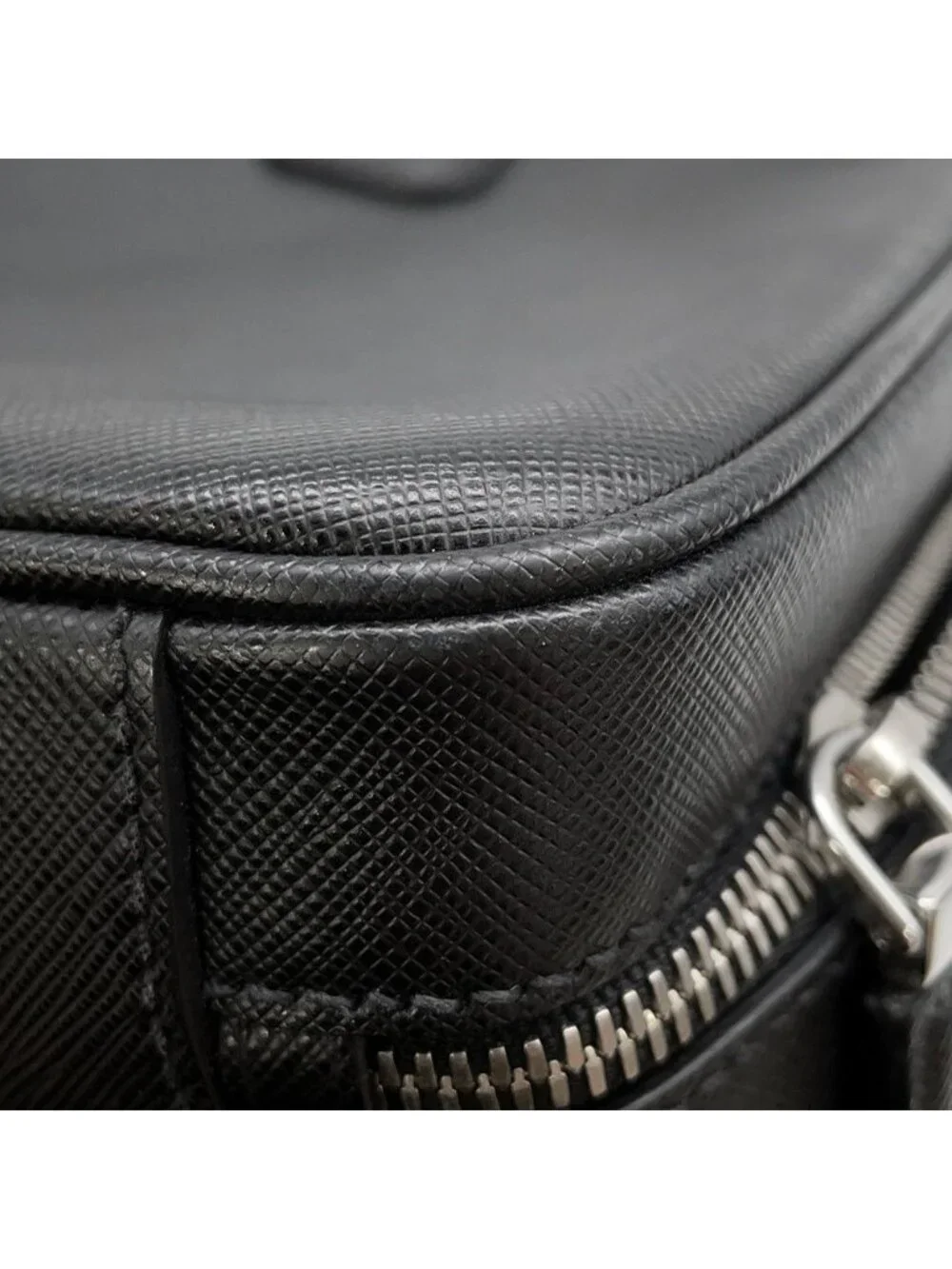 Prada Briefcase Saffiano Triangle Logo 2-Way Shoulder Black